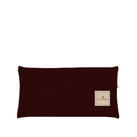 Burgundy Coated Canvas Large Pouch