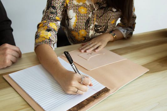 Berry Coated Canvas Executive Folder
