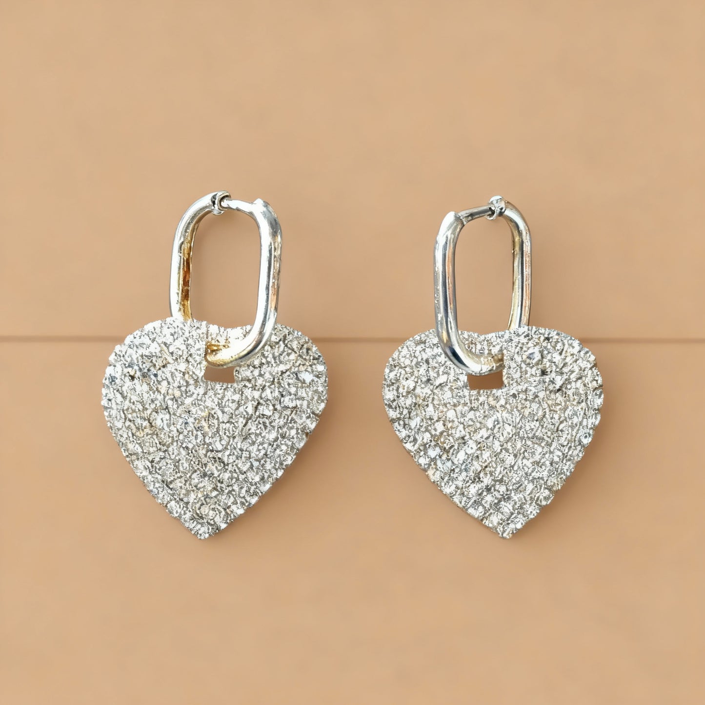 Crystal Avenue Heart Drop Earrings