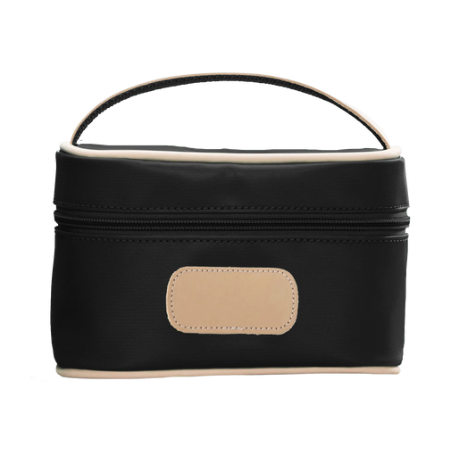 Black Coated Canvas - Mini Makeup Case