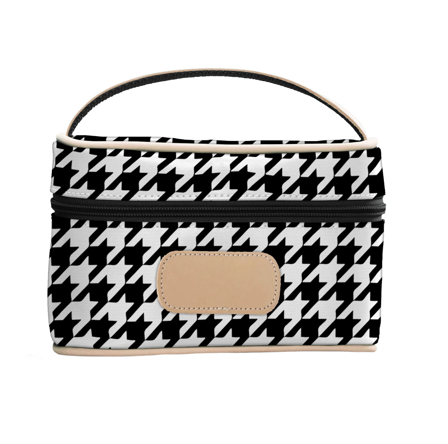 Houndstooth Coated Canvas - Mini Makeup Case