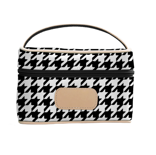 Houndstooth Coated Canvas - Mini Makeup Case