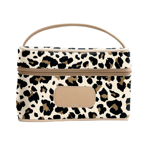 Leopard Coated Canvas - Mini Makeup Case