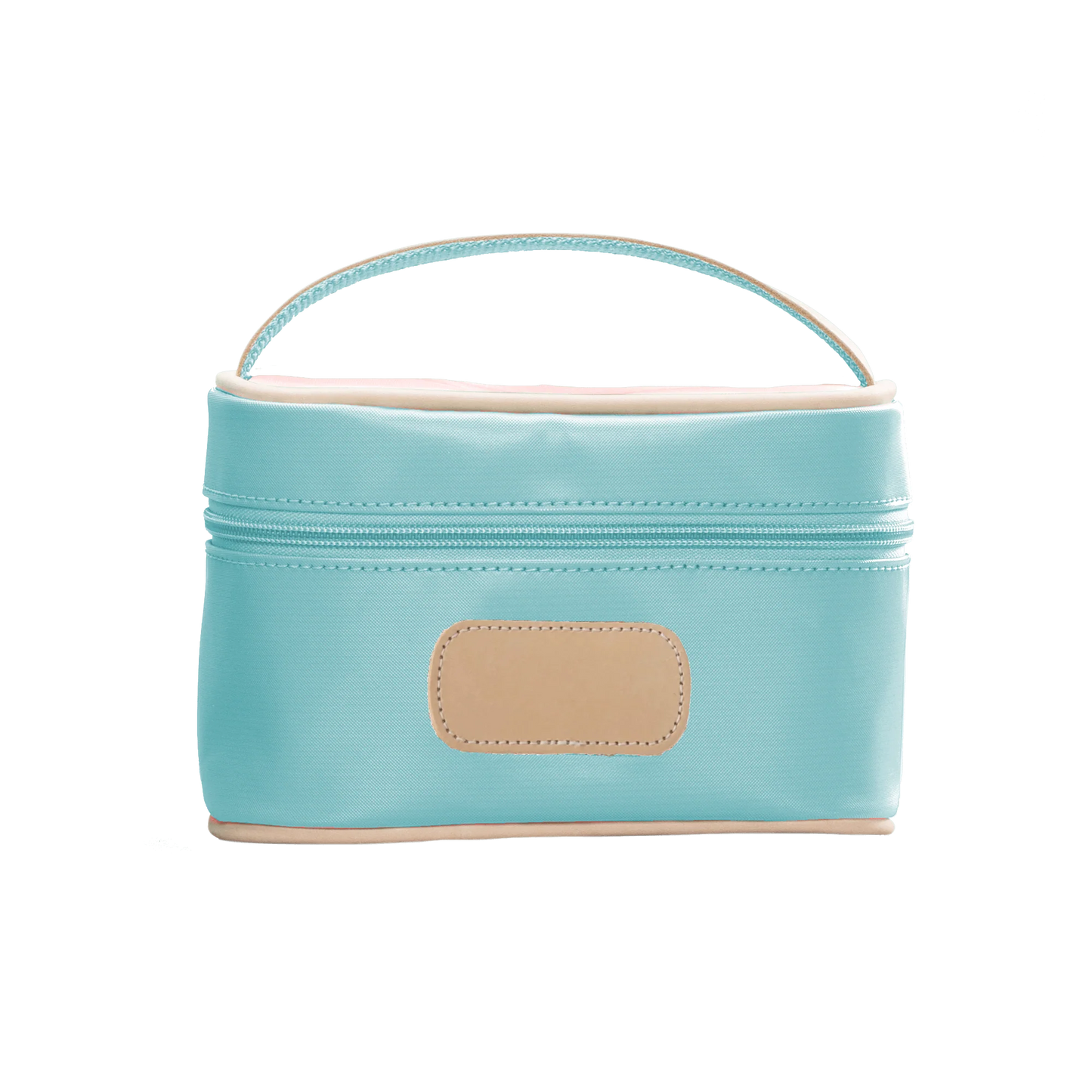 Ocean Blue Coated Canvas - Mini Makeup Case