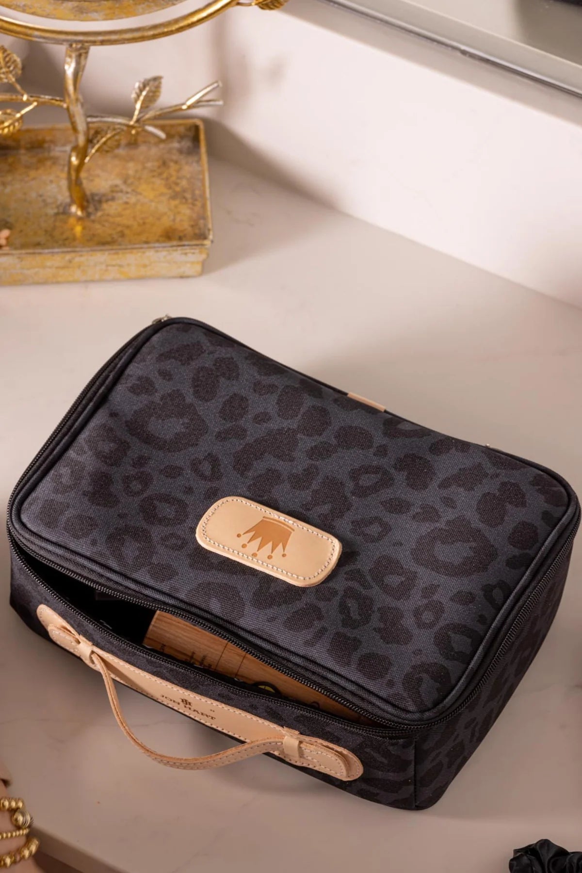 Slate Coated Canvas Large Travel Kit