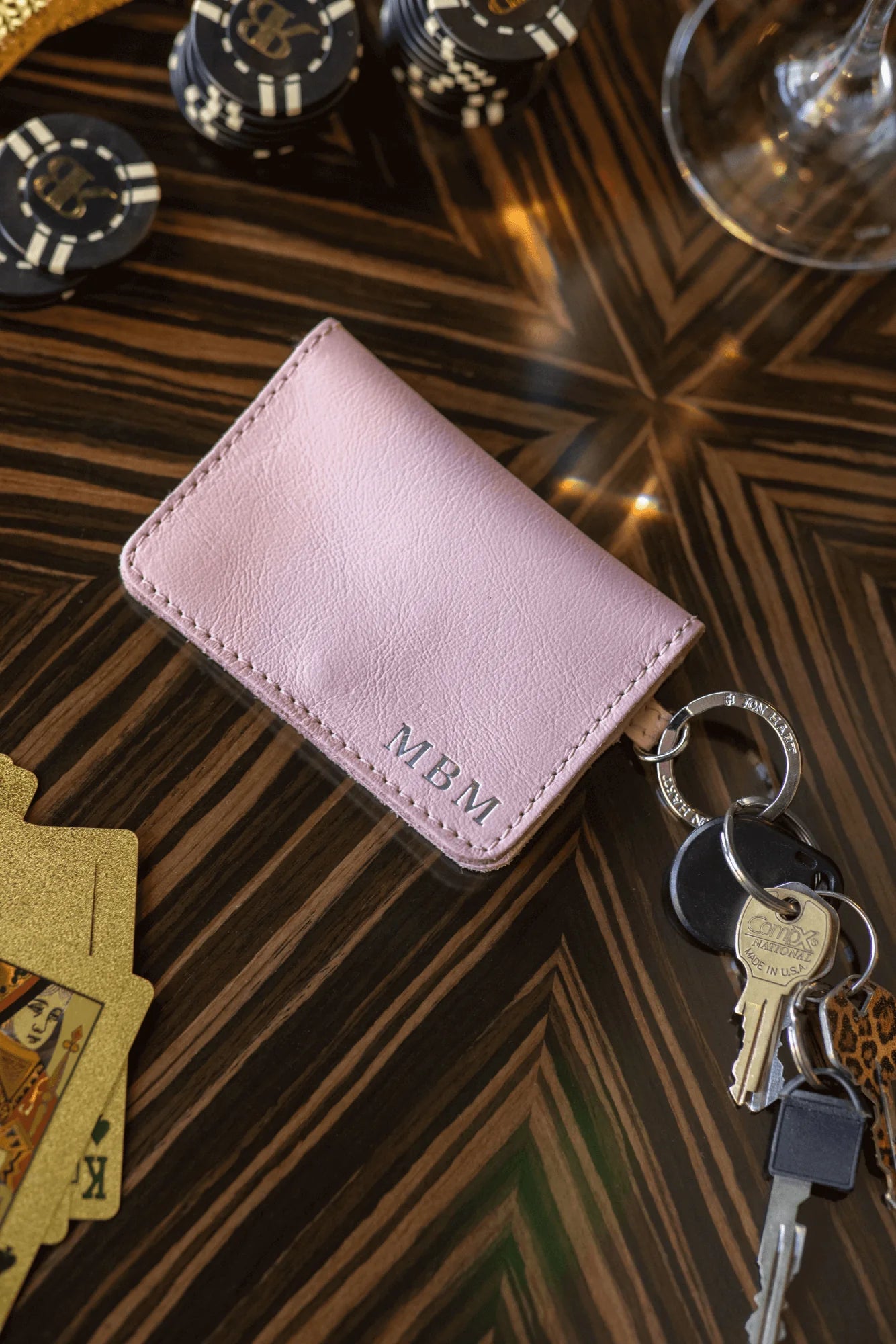 Steel Leather Leather ID Wallet