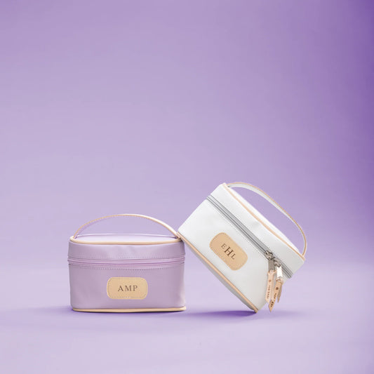 Berry Coated Canvas - Mini Makeup Case