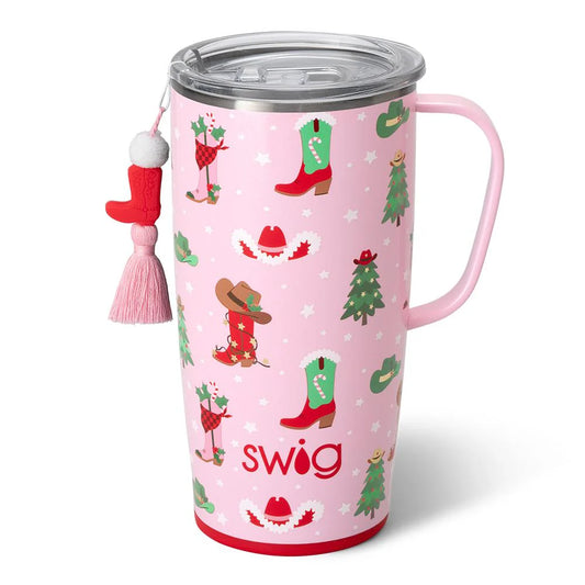 HOWDY HOLIDAYS TRAVEL MUG 22OZ