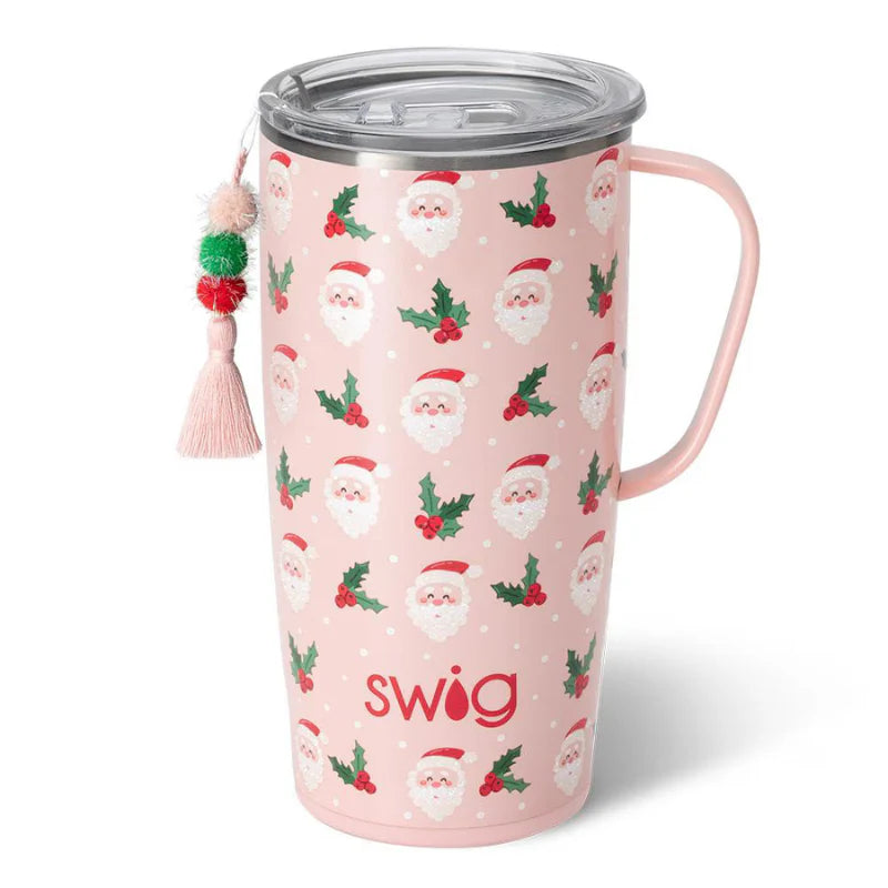 HOLLY JOLLY 22 OZ TRAVEL MUG