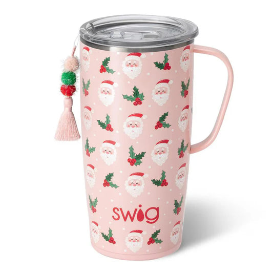 HOLLY JOLLY 22 OZ TRAVEL MUG