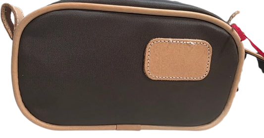 Espresso Coated Canvas Shave Kit