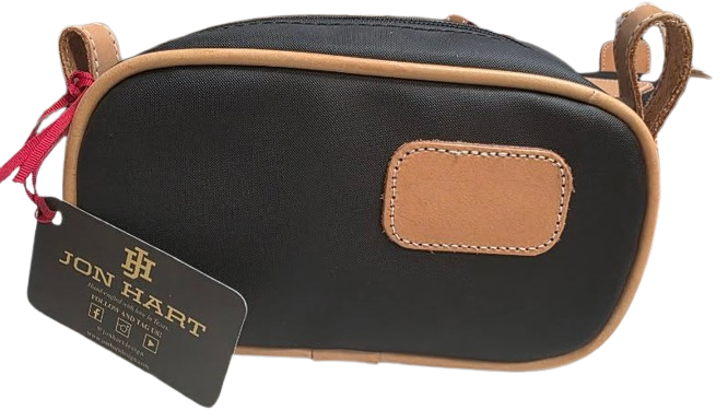 Black Coated Canvas Shave Kit