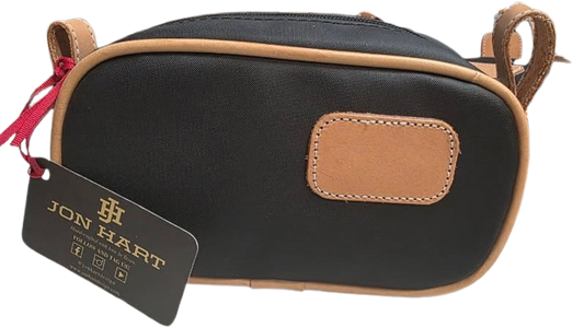 Black Coated Canvas Shave Kit