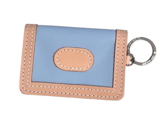 Ice Blue Coated Canvas ID Wallet