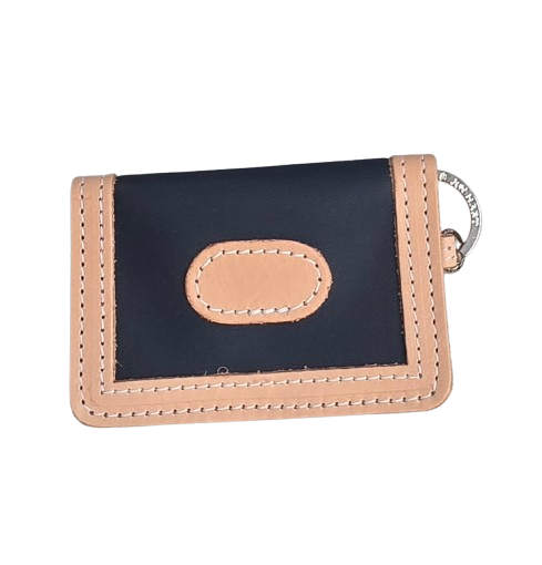 Navy Coated Canvas ID Wallet