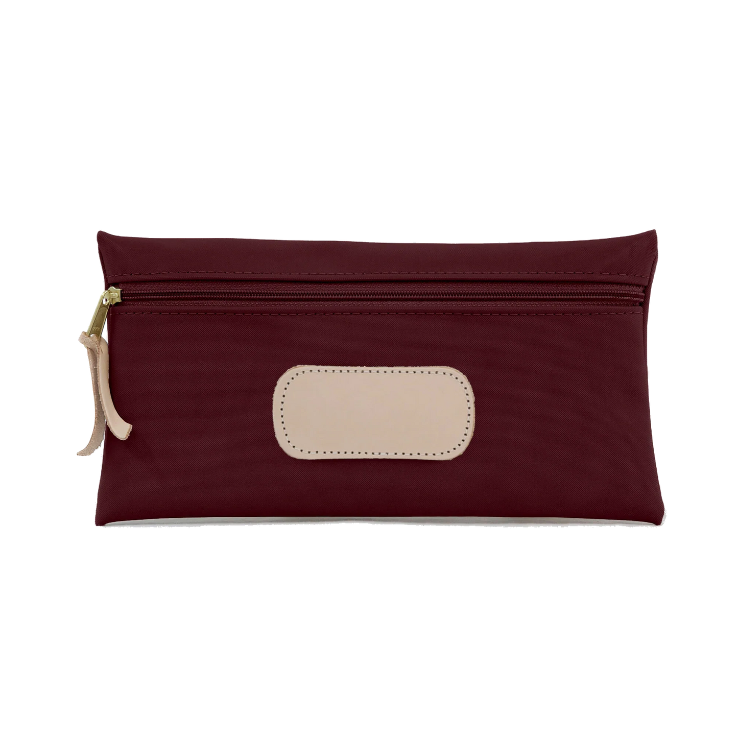 Burgundy Coated Canvas Large Pouch