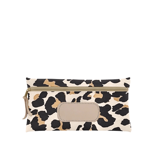 Leopard Coated Canvas Large Pouch