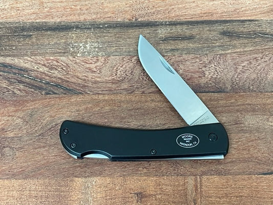 BLACK ALUMINUM ANODIZED LOCKBACK CLIP KNIFE - 4-1/2"