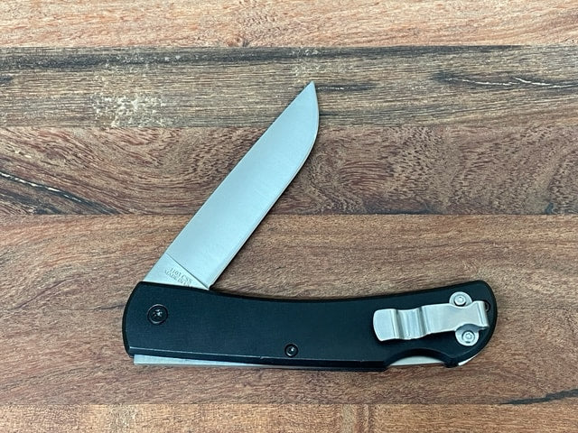 BLACK ALUMINUM ANODIZED LOCKBACK CLIP KNIFE - 4-1/2"