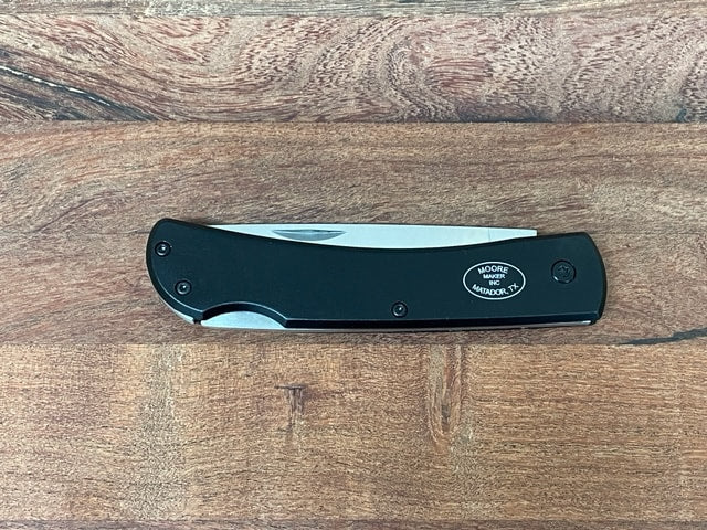 BLACK ALUMINUM ANODIZED LOCKBACK CLIP KNIFE - 4-1/2"