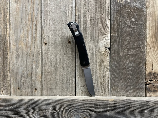 BLACK ALUMINUM ANODIZED LOCKBACK CLIP KNIFE - 4-1/2"