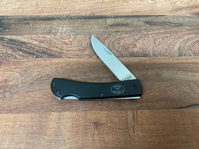 BLACK ANODIZED ALUMINUM LOCKBACK CLIP KNIFE - 3-1/2"