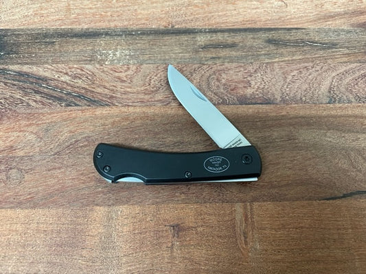 BLACK ANODIZED ALUMINUM LOCKBACK CLIP KNIFE - 3-1/2"