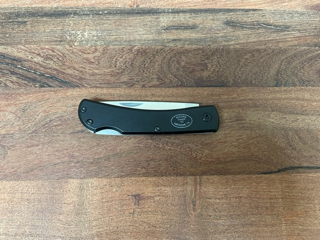 BLACK ANODIZED ALUMINUM LOCKBACK CLIP KNIFE - 3-1/2"