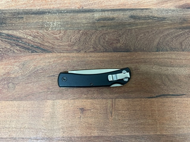 BLACK ANODIZED ALUMINUM LOCKBACK CLIP KNIFE - 3-1/2"