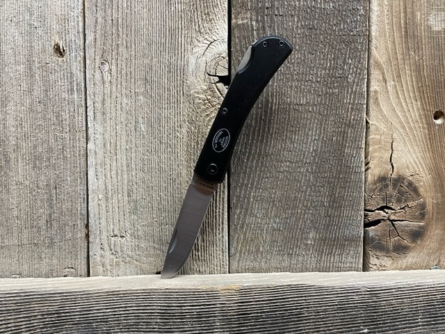 BLACK ANODIZED ALUMINUM LOCKBACK CLIP KNIFE - 3-1/2"