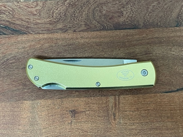 GOLD ALUMINUM ANODIZED LOCKBACK CLIP KNIFE - 4-1/2"