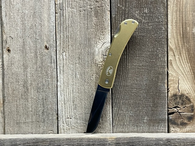 GOLD ALUMINUM ANODIZED LOCKBACK CLIP KNIFE - 4-1/2"